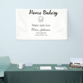 オーダーメイドのパン屋さん　テキスト名をカスタマイズ 横断幕 (トレードショー)