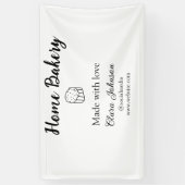 オーダーメイドのパン屋さん　テキスト名をカスタマイズ 横断幕 (縦)