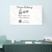 オーダーメイドのパン屋さん　テキスト名をカスタマイズ 横断幕 (トレードショー)