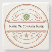 オーダーメイドのパーソナライズストーンコースター ストーンコースター (正面)