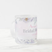 オーダーメイドのパーソナライズフラワーバチェロレッテギフト フロストグラスマグカップ (正面左)