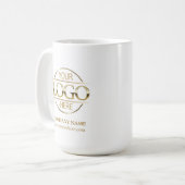 オーダーメイドのビジネス ロゴ入り 企業ギフト コーヒーマグカップ (正面左)
