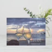 オーダーメイドのビーチでのサンセットウェディング招待状 招待状 (スタンド正面)