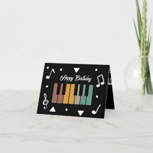 オーダーメイドのピアノの鍵盤 カード