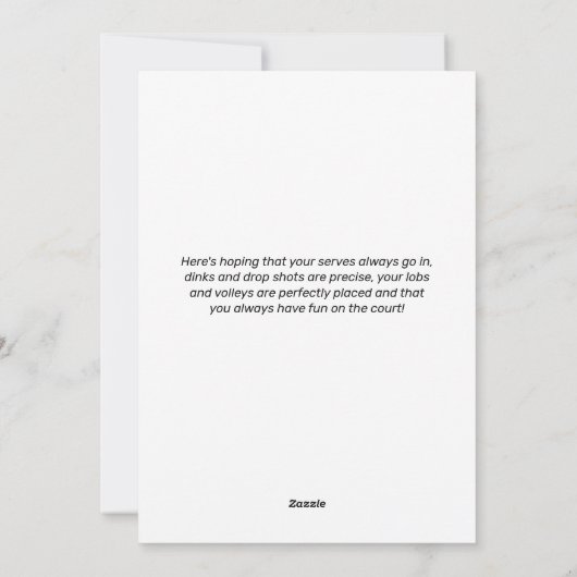 オーダーメイドのピックルボールクリスマスカード サンタと小人 シーズンカード (裏面)