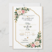オーダーメイドのピンクゴールドのバラのアーチの結婚式
