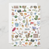 オーダーメイドのピーターうさぎ 招待状 (正面/裏面)