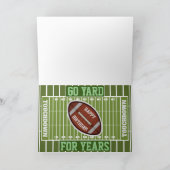オーダーメイドのフットボールクラシックで長年にわたってヤードを祝おう カード (内部)