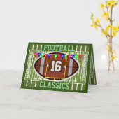 オーダーメイドのフットボールクラシック　何年もヤードを駆ける カード (黄色い花)