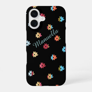 オーダーメイドのフラワーデザイン。色とりどりの花 iPhone 16ケース