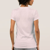 オーダーメイドのフローラルモノグラム 手描きのバラの芸術 Tシャツ (裏面)