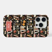 オーダーメイドのフローラル本棚スマホケース iPhoneケース (裏面横)