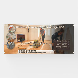 オーダーメイドのフローリング工事プロモーション 横断幕