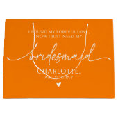 オーダーメイドのブライズメイド プラン バッグ for ブライド スクワッド ラージペーパーバッグ (正面)