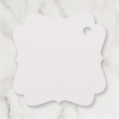 オーダーメイドのブライダルシャワーのウェディングドレスに感謝 フェイバータグ (裏面)