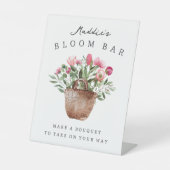 オーダーメイドのブライダルシャワーブルームバー 台座サイン (正面)