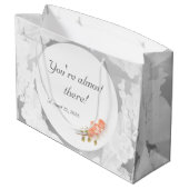オーダーメイドのブライダルシャワー ラージペーパーバッグ (裏面アングル)