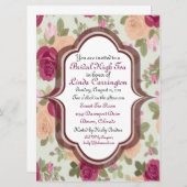 オーダーメイドのブライダル ハイティー 招待状 (正面/裏面)