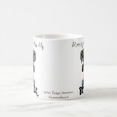 オーダーメイドのブラウンズキュートな水色ボクサーマグ コーヒーマグカップ (中央)