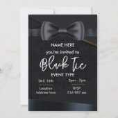 オーダーメイドのブラックタイの招待状 招待状 (正面)
