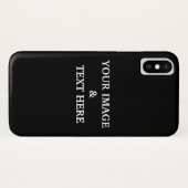 オーダーメイドのブラックフォトギフト Case-Mate iPhoneケース (裏面(横))