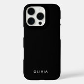 "オーダーメイドのブラックフォンケース カスタムネーム | Case-Mate iPhoneケース (裏面)