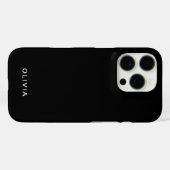 "オーダーメイドのブラックフォンケース カスタムネーム | Case-Mate iPhoneケース (裏面 (横))