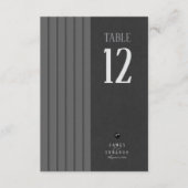 オーダーメイドのブラック＆ホワイトの結婚式テーブルナンバー ID1090 招待状 (正面)
