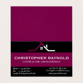 オーダーメイドのブラック＆ワインホーム建築工事 名刺 (外部フラット)