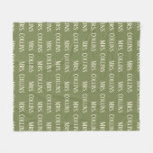 オーダーメイドのブランケット　新婦へのウェディングギフト　ミスター＆ミセス フリースブランケット (正面(横))