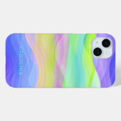 オーダーメイドのブルーグリーンパープルの波の芸術 Case-Mate iPhoneケース (裏面 (横))