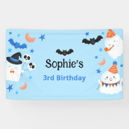 オーダーメイドのブルースポーキーかわいい誕生日パーティーバックドロップ 横断幕