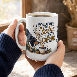オーダーメイドのブルーティッククーンハウンド コーヒートラッカー コーヒーマグカップ