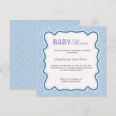 オーダーメイドのベビーボーイシャワーデザイン 招待状 (正面/裏面)