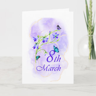 オーダーメイドのベルブルーム 花の折りたたみグリーティングカード カード