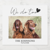 オーダーメイドのペットウェディングも承ります スパークリングワインラベル (シングルラベル)