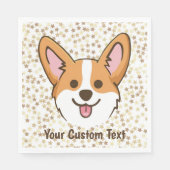 オーダーメイドのペンブローク・ウェルシュ・コーギー子犬の犬の星 スタンダードランチョンナプキン (正面)