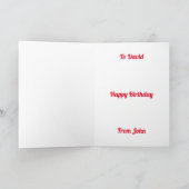 オーダーメイドのホッケー誕生日カード カード (内部)