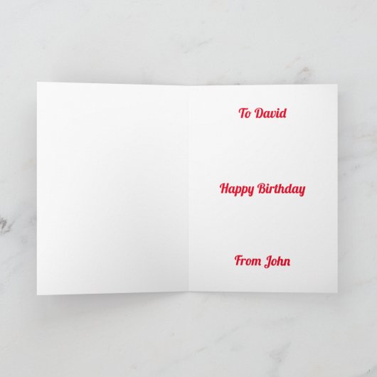 オーダーメイドのホッケー誕生日カード カード (内部)