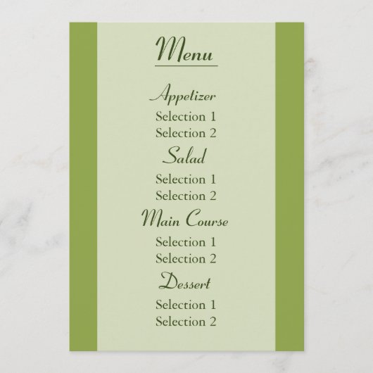 オーダーメイドのホワイトデイジー結婚式披露宴夕食メニュー メニュー (正面)