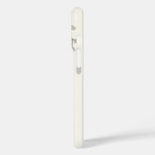 オーダーメイドのボタニカル水彩モノグラム アイボリー Case-Mate iPhoneケース (裏面 / 左)
