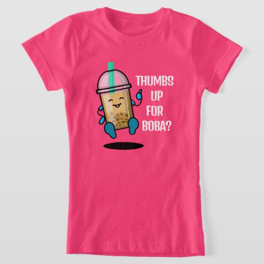 オーダーメイドのボバドリンクTシャツ Tシャツ (レイダウン)