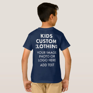 オーダーメイドのボーイズTシャツ - ネイビーブルー Tシャツ