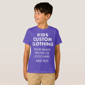 オーダーメイドのボーイズTシャツ - パープル Tシャツ