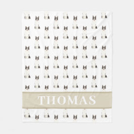 オーダーメイドのボーダーコリー フリースブランケット