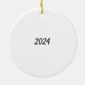 オーダーメイドのポメラニアン犬 セラミックオーナメント (裏面)