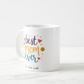 オーダーメイドのマグカップ – お母さんの心から最高のの贈り物 コーヒーマグカップ (正面左)