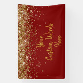 オーダーメイドのマルーンとゴールドの誕生日パーティーの写真小道具 横断幕 (縦)