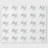 オーダーメイドのミスター&ミセス ラッピングペーパー (フラット)