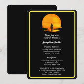 オーダーメイドのミニマルな葬儀招待状カード 招待状 (正面/裏面)